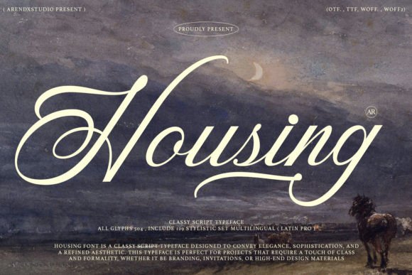 Housing: The Elegant Script Font for Refined Branding