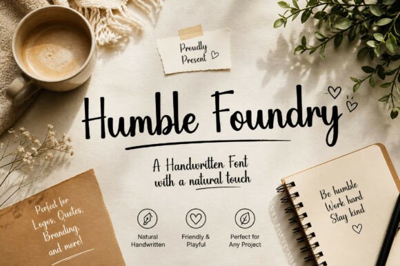 Humble Foundry: A Handwritten Script Font for Modern Branding