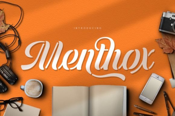 Menthox: The Bold Script Font with a Stencil Soul