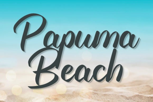 Papuma Beach: The Modern Script Font for Coastal Projects