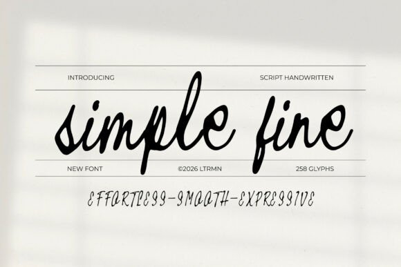 Simple Fine: The Effortless Script for Modern Branding